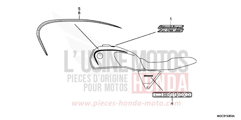 MARK for CB1100 ABS CANDY GLORY RED-U (R101) from 2013